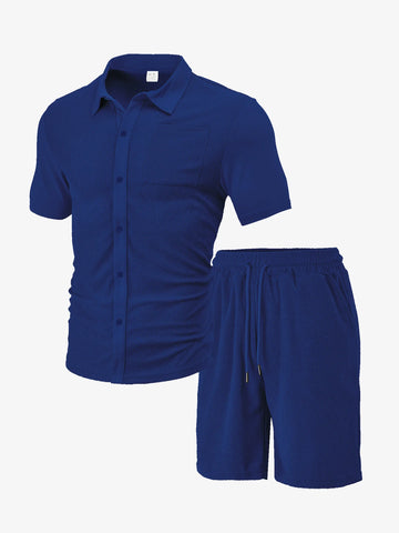 Men’s Summer Casual Set – Shirt & Shorts