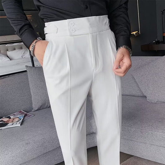Men’s White Slim Fit Dress Pants – Elegance & Modern Style